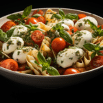 Salade de pâtes tomate et mozzarella