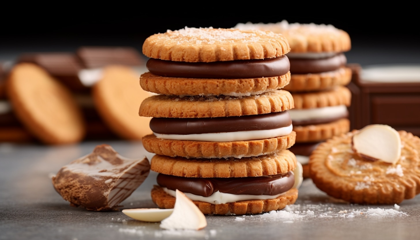 Biscuits au chocolat et à la crème de noix de coco