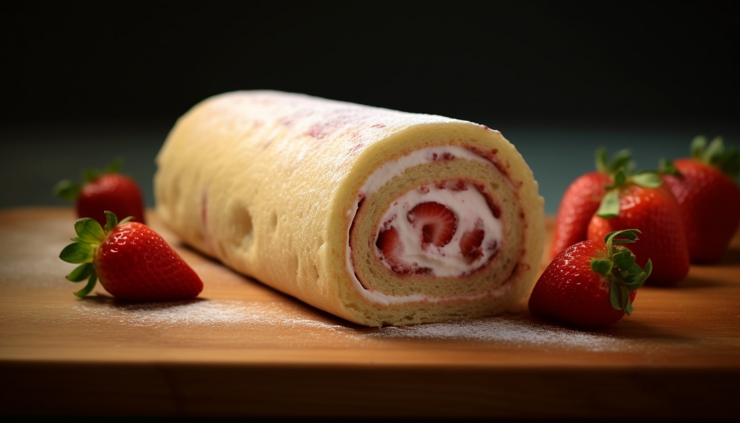 Gateau Roulé aux fraises