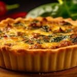 Quiche au épinard et viande hachée