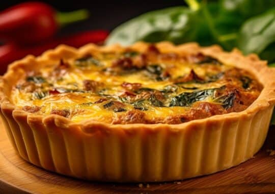 Quiche au épinard et viande hachée