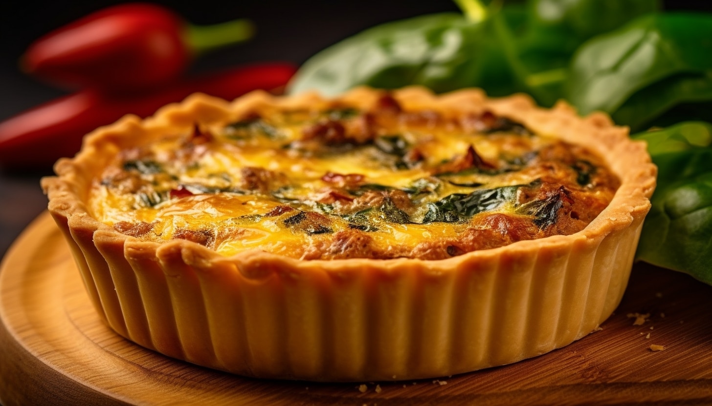 Quiche au épinard et viande hachée