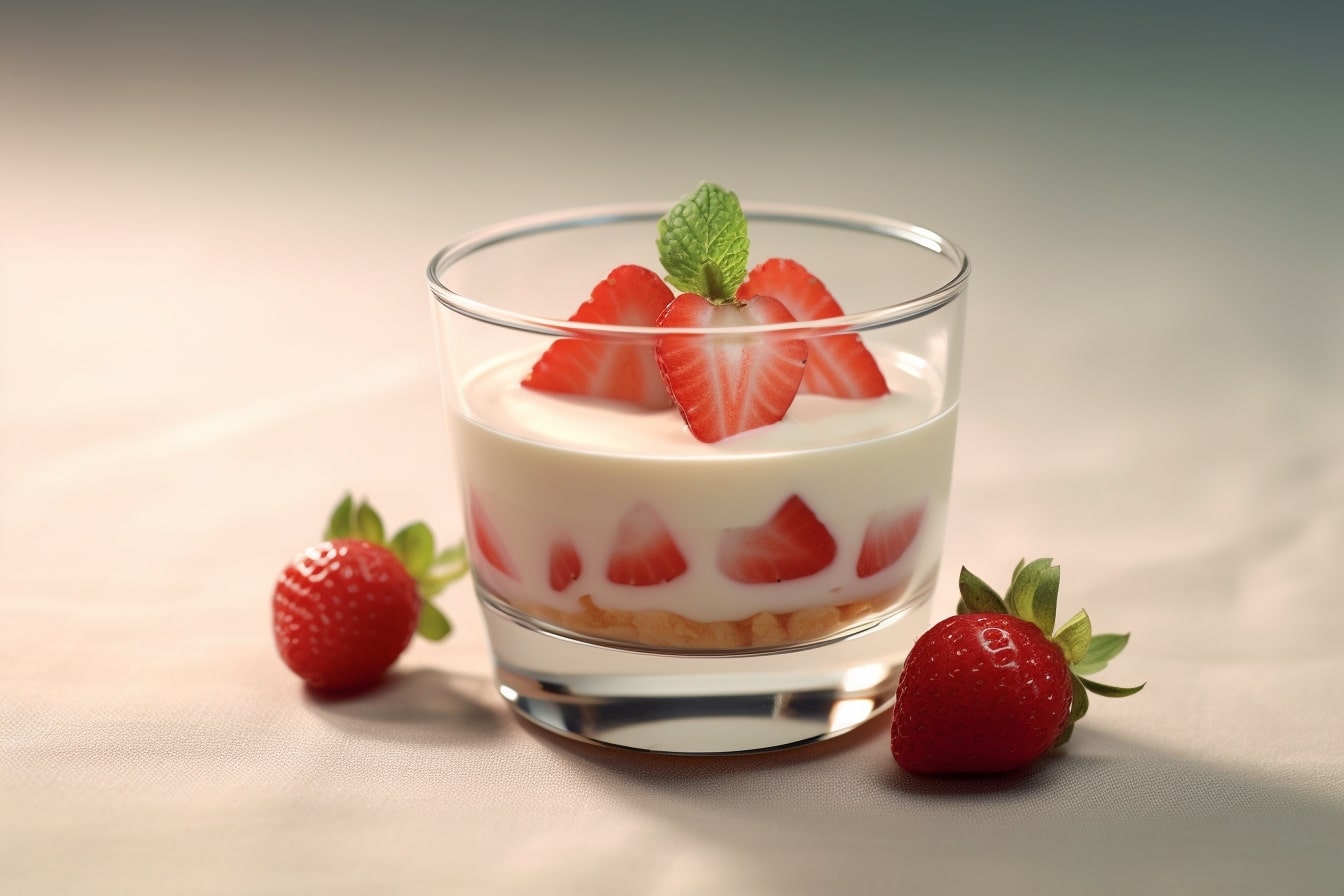 Verrine fraise et crème pâtissière