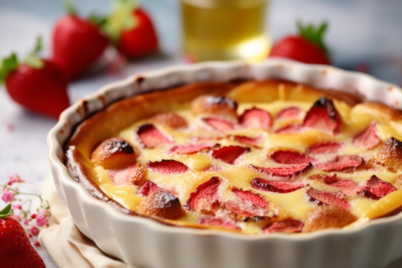 Clafoutis fraise-banane