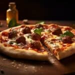 Pizza aux boulettes de viande