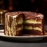 Zebra cake moelleux aux pistaches et chocolat