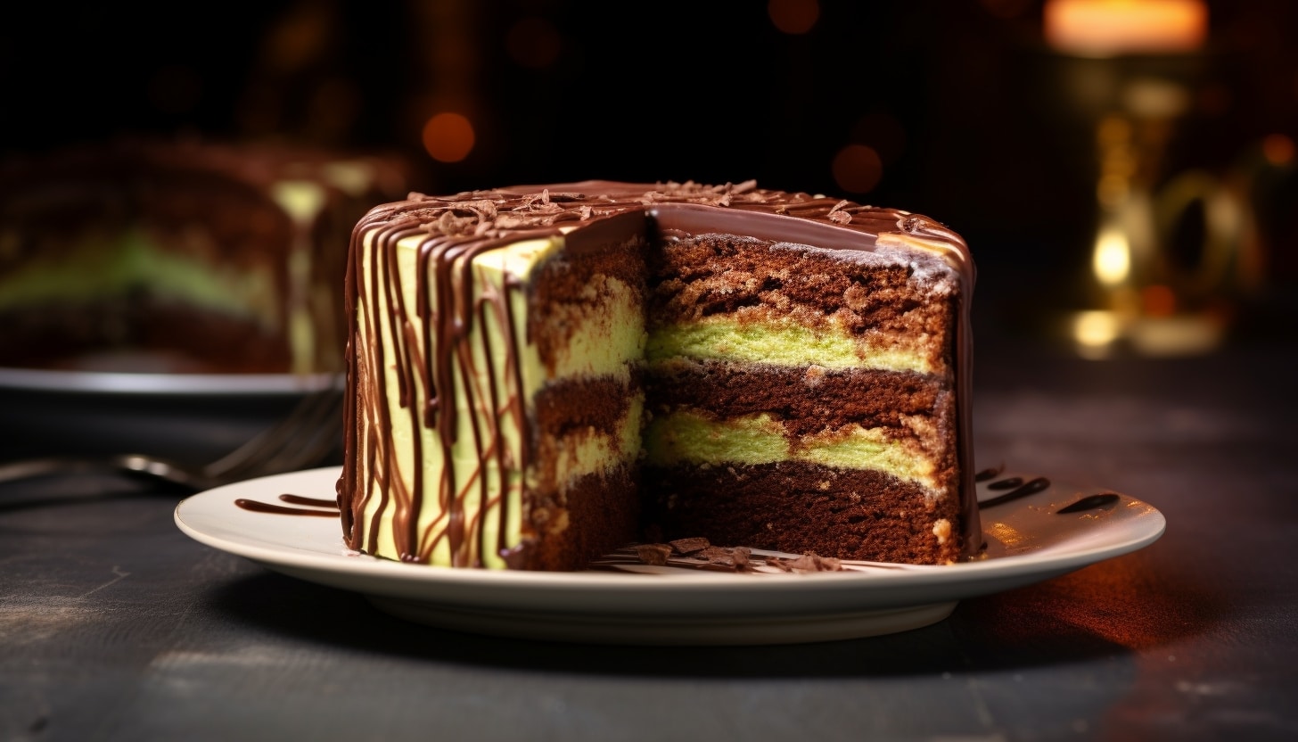 Zebra cake moelleux aux pistaches et chocolat