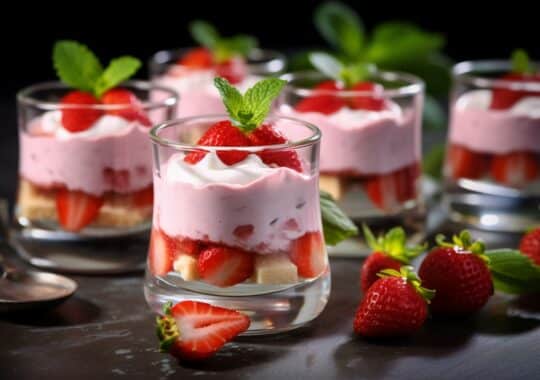 Verrines au fraises