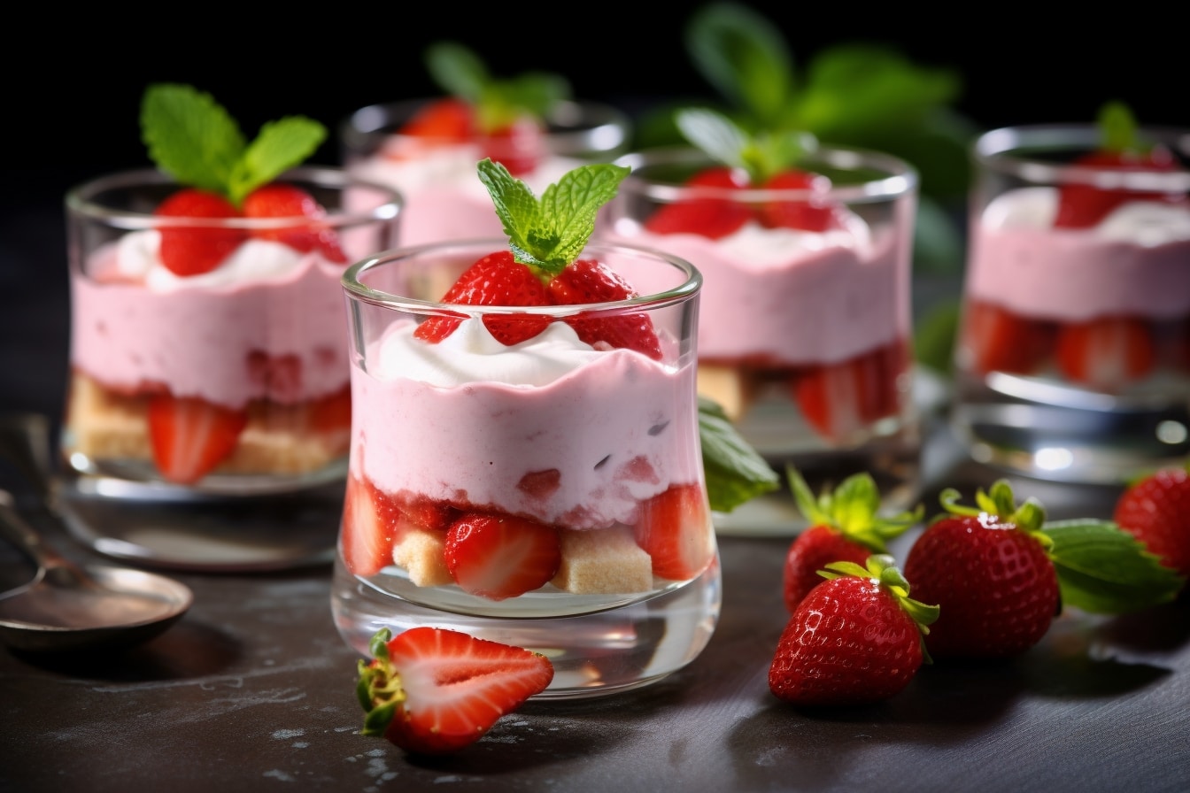 Verrines au fraises