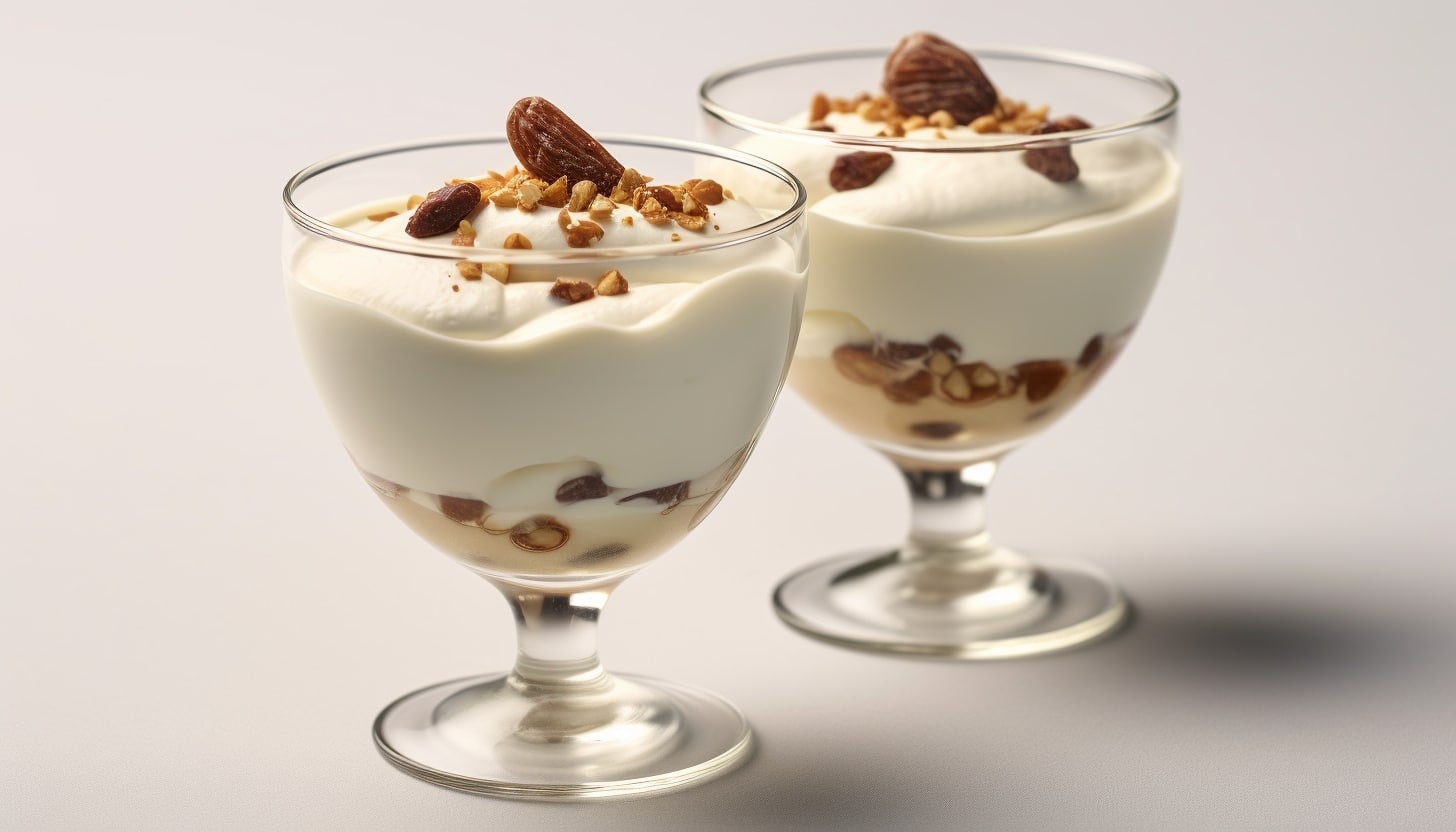 Mousse de yaourt à la crème de marrons vanillée