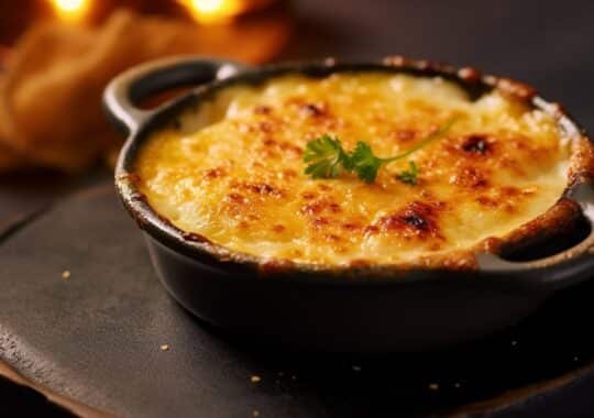 Gratin de riz à la béchamel