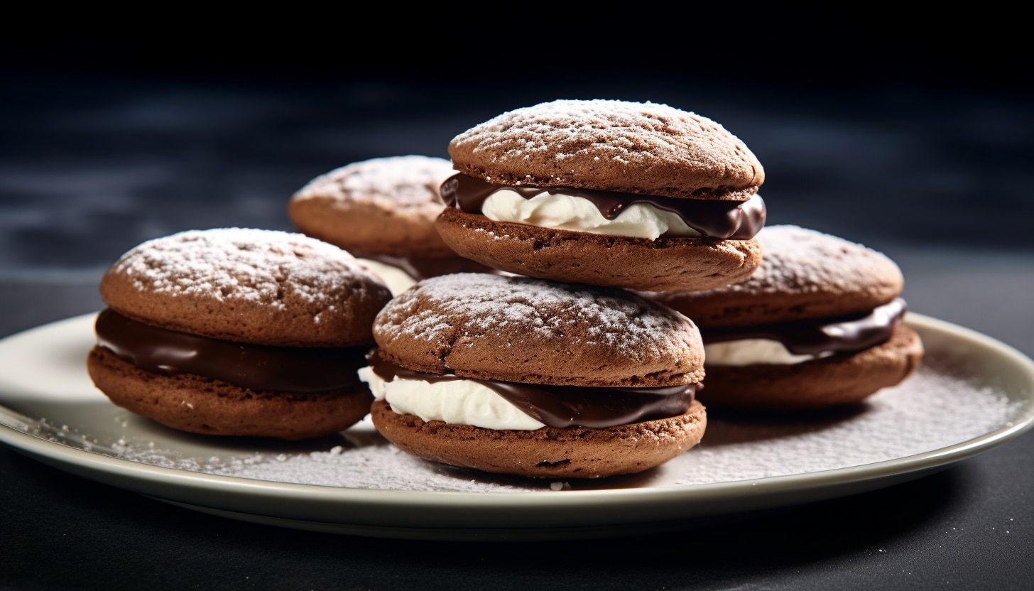 Whoopie pies chocolat coeur de guimauve