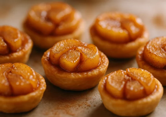 Mini-tartes tatin de pommes/cannelle version bouchées