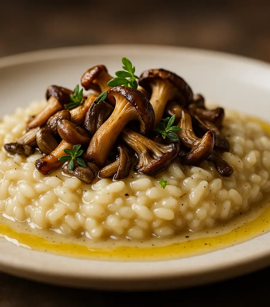 Risotto aux champignons sauvages & huile de truffe