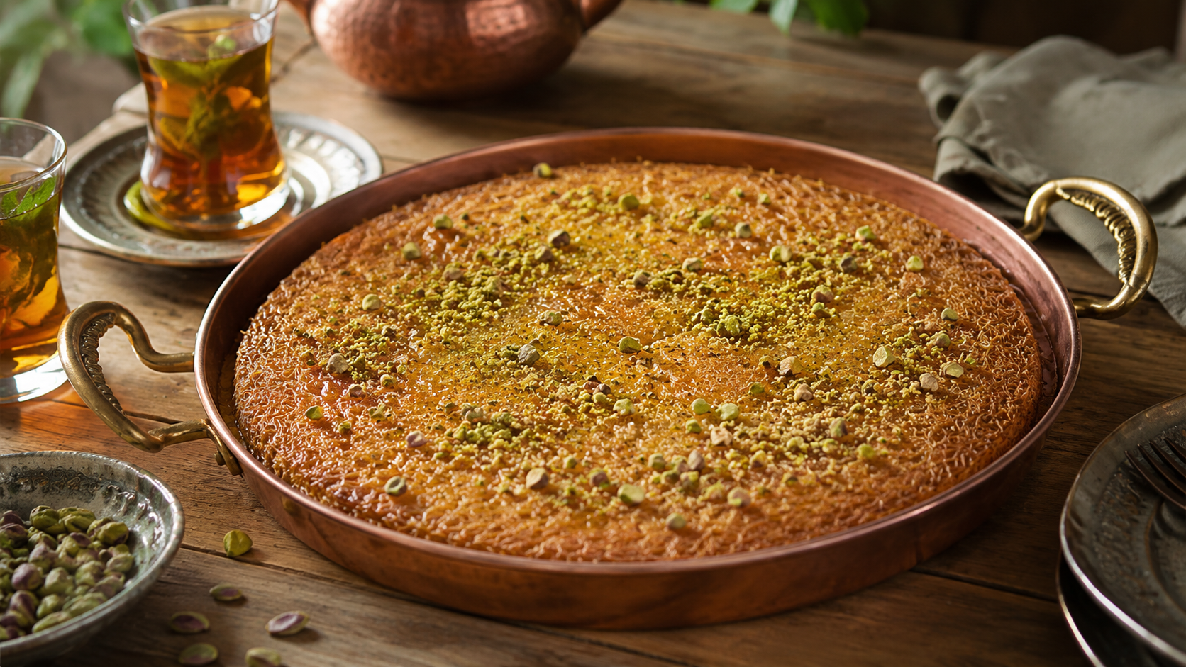 Knafeh à la crème : la recette syrienne aux cheveux d&rsquo;ange