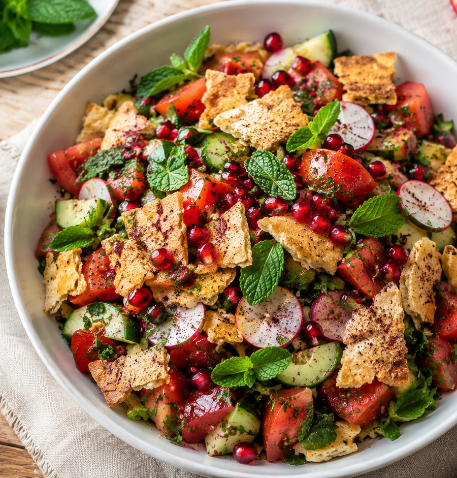 Fattouche libanais : la salade traditionnelle au sumac