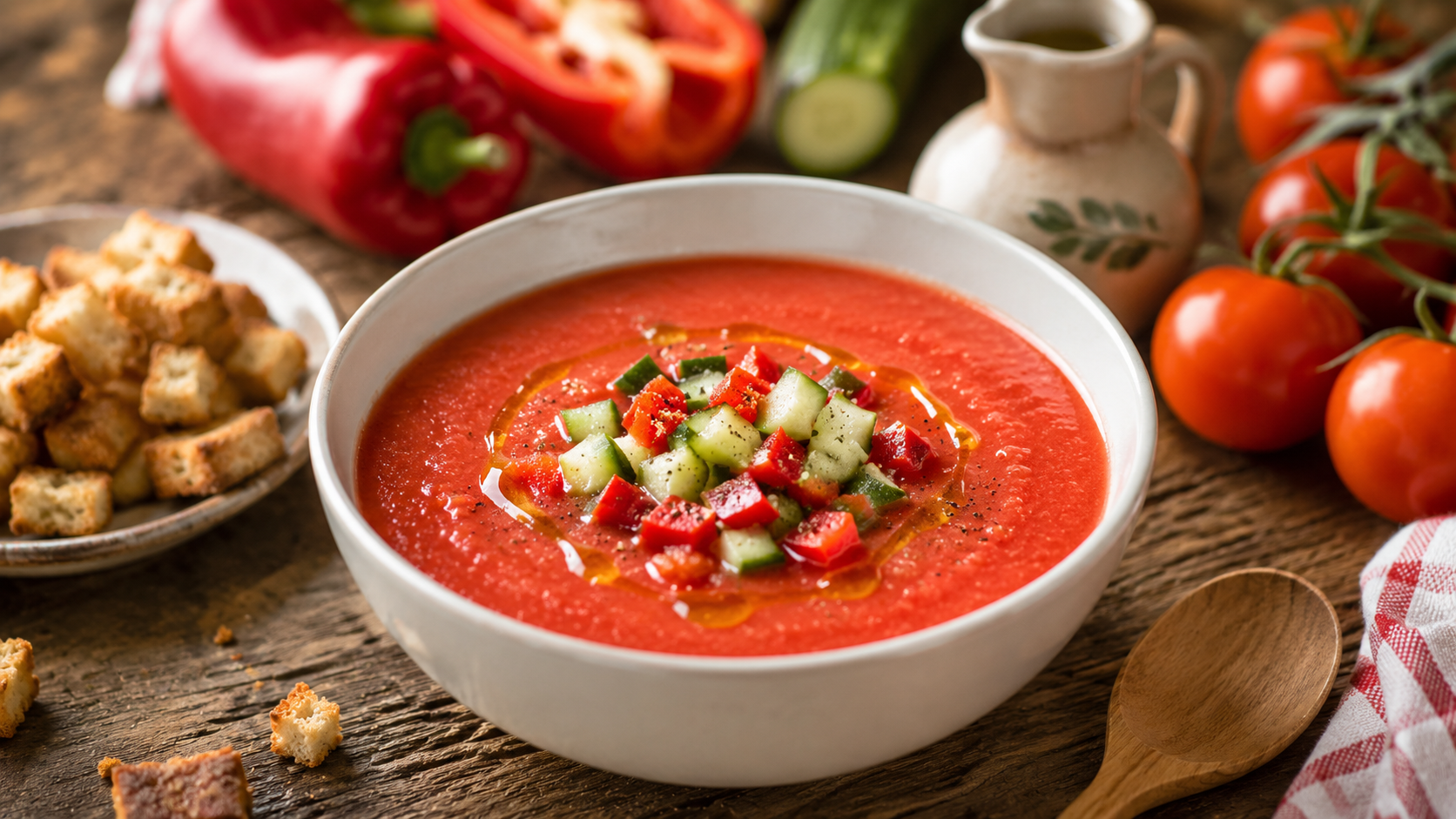 Gaspacho andalou maison : la vraie recette espagnole