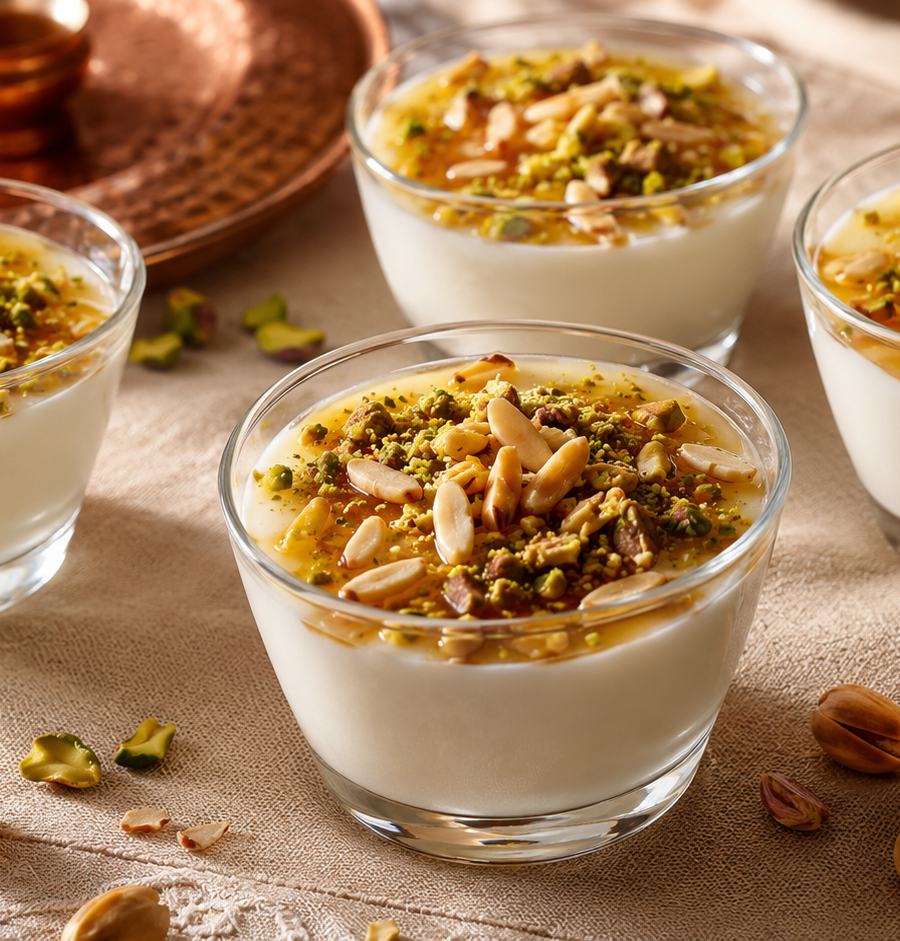 Mahalabia : la crème orientale à la fleur d&rsquo;oranger