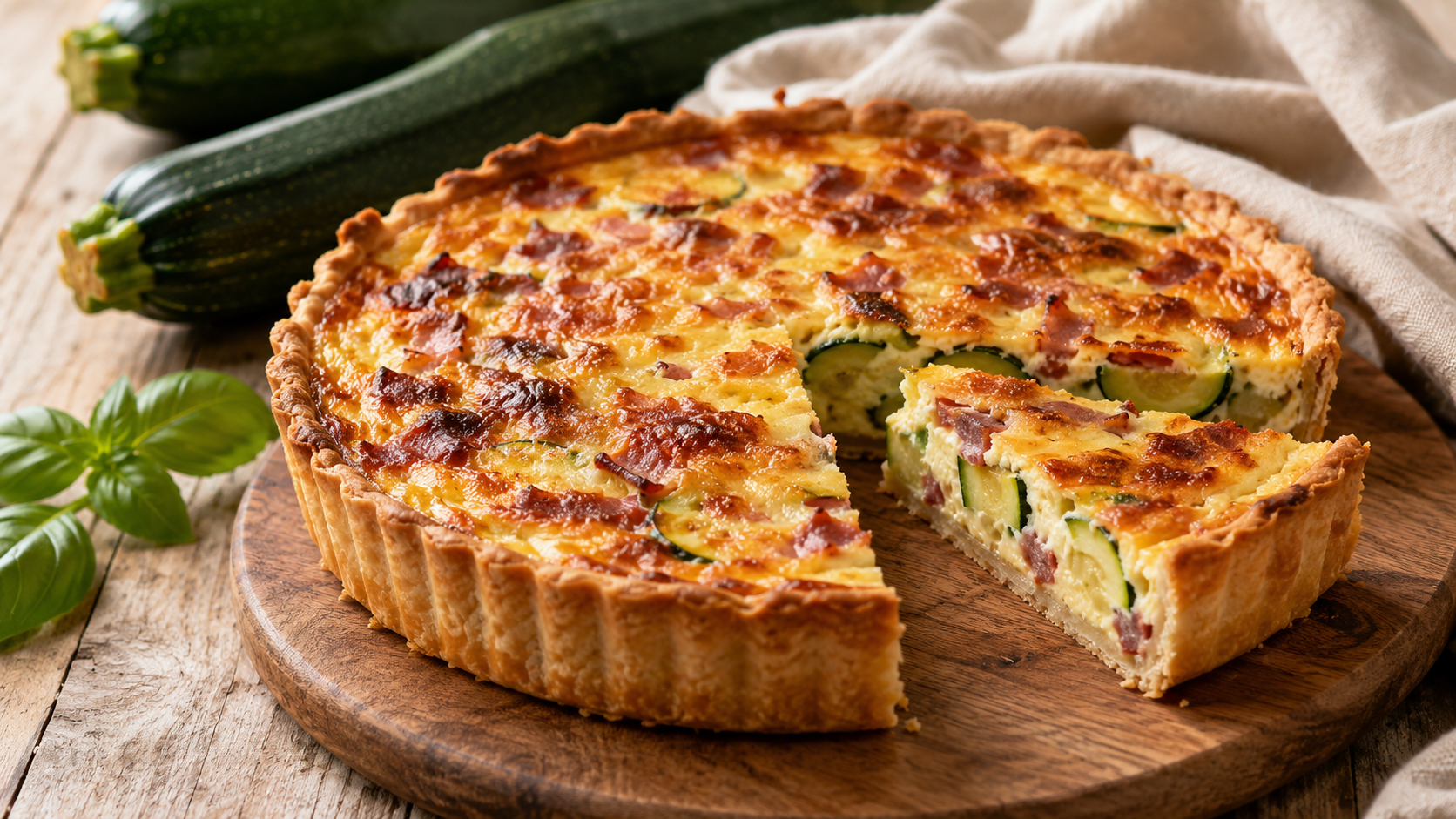 Quiche aux courgettes et lardons : la recette facile pour l&rsquo;été