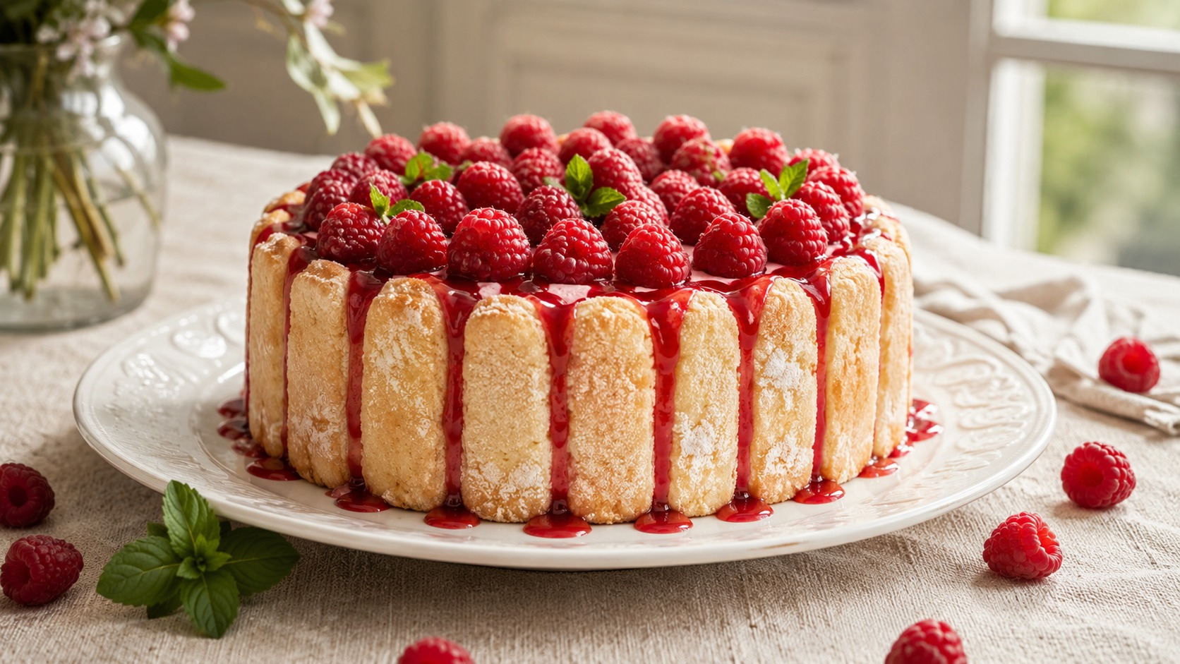 Charlotte aux framboises : la recette légère et fruitée de l&rsquo;été