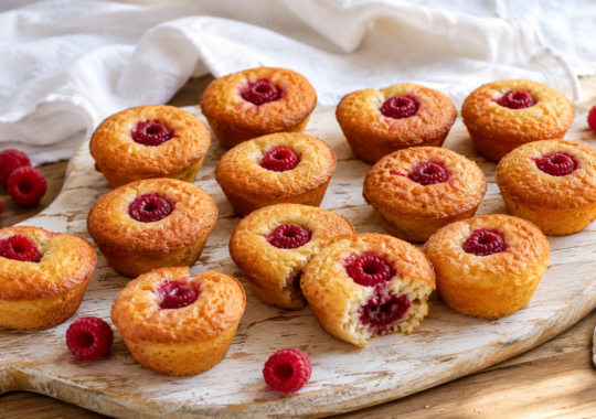 Financiers aux framboises : moelleux et parfumés