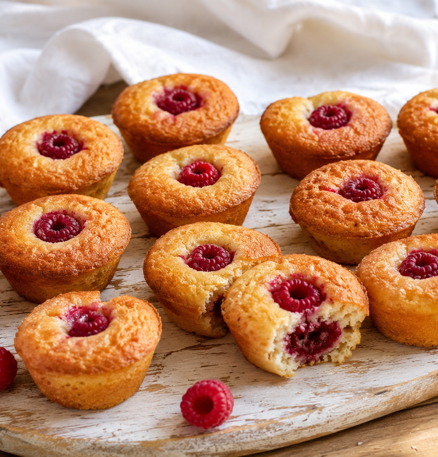Financiers aux framboises : moelleux et parfumés