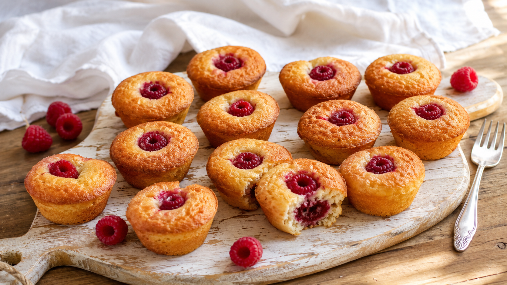 Financiers aux framboises : moelleux et parfumés