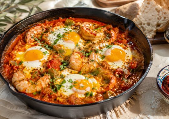 Ojja tunisienne aux crevettes : la recette rapide qui embaume la Mediterranee