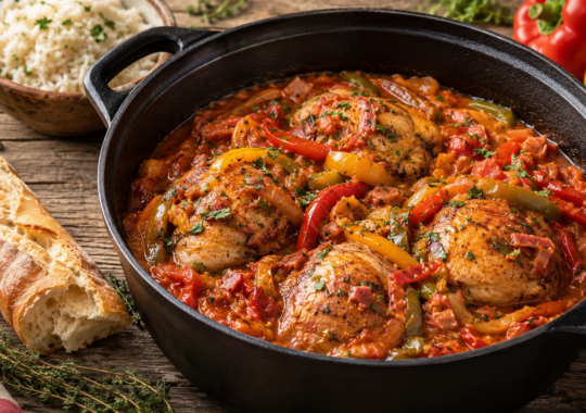 Poulet basquaise traditionnel : la recette au piment d&rsquo;Espelette