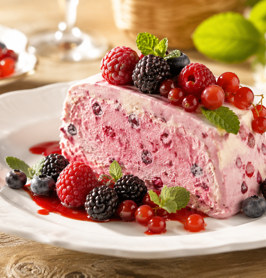 Semifreddo aux fruits rouges : la recette italienne sans sorbetière