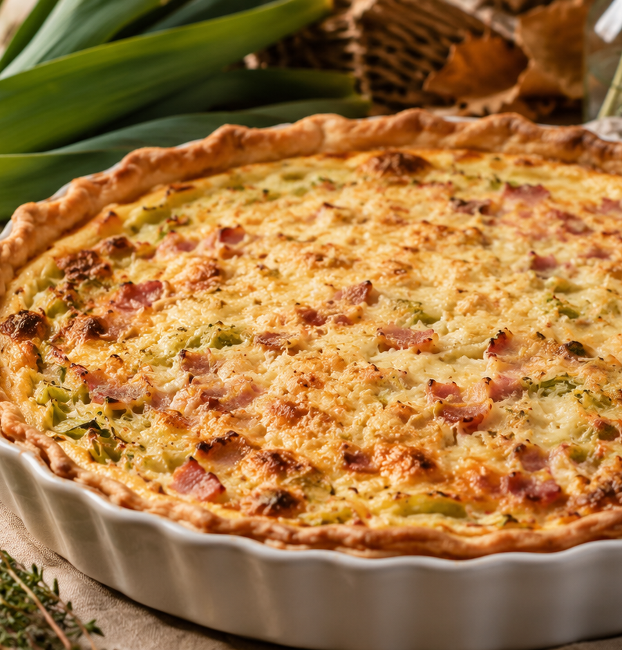 Quiche aux poireaux et lardons : la recette facile pour la rentrée