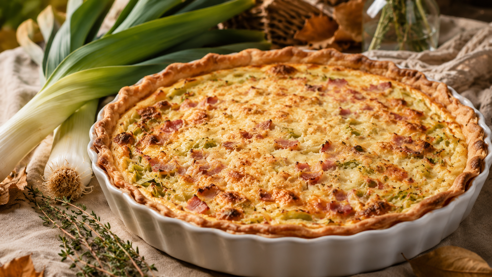 Quiche aux poireaux et lardons : la recette facile pour la rentrée