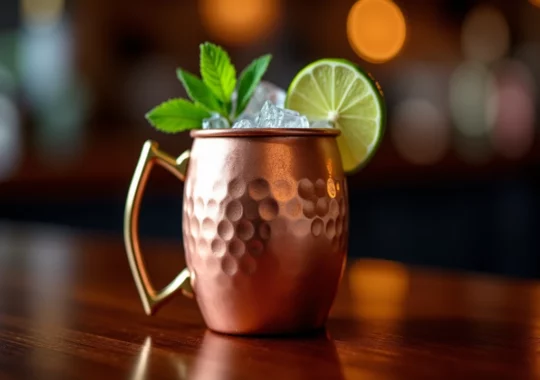 Mug moscow mule en cuivre martelé main : l&rsquo;art du cocktail authentique