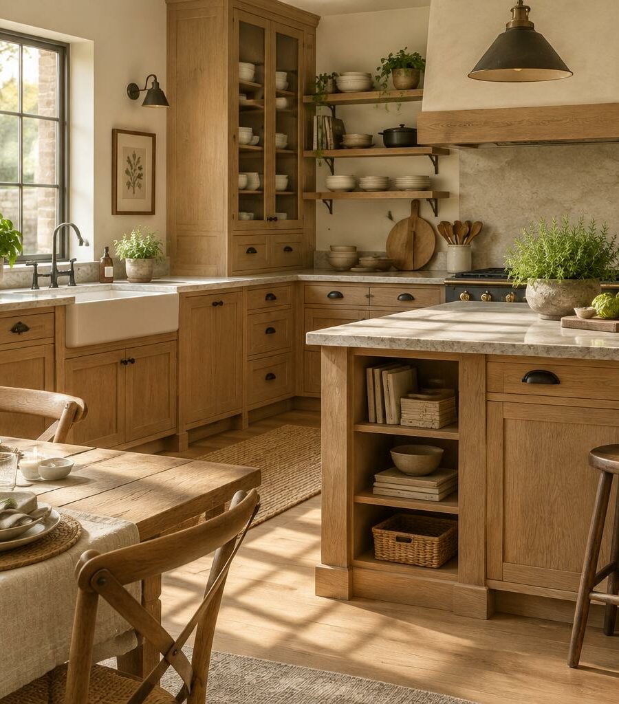 Aménager une cuisine rustique inspirée d’une maison de campagne sans effet vieillot