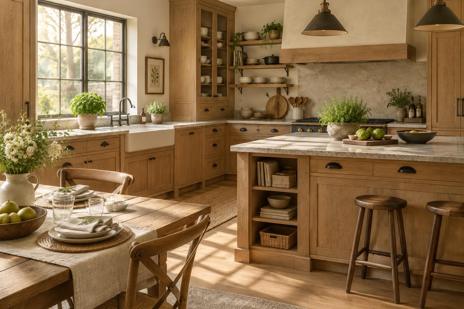 Aménager une cuisine rustique inspirée d’une maison de campagne sans effet vieillot