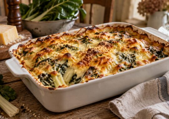 Gratin de blettes a la bechamel : la recette de rentree reconfortante