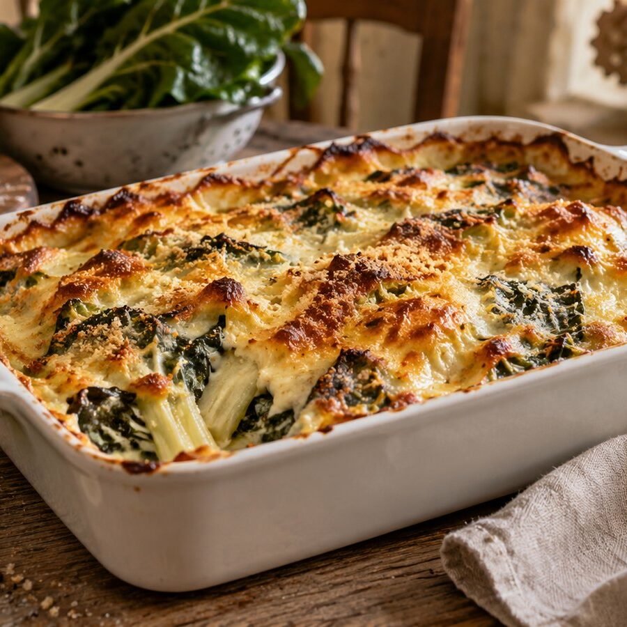 Gratin de blettes a la bechamel : la recette de rentree reconfortante