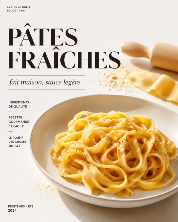 Comment réussir ses pâtes fraîches maison comme au restaurant : tagliatelles fraîches dressées à l’assiette