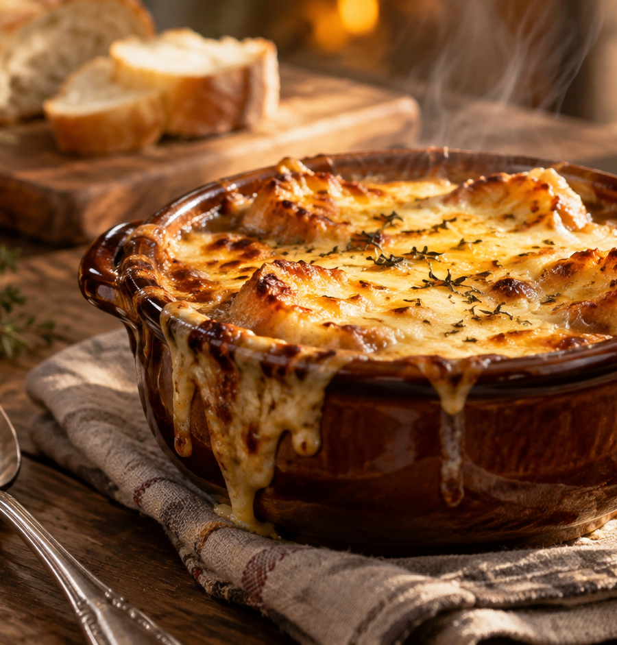Soupe à l&rsquo;oignon gratinée : la vraie recette traditionnelle française