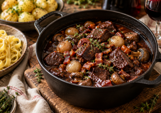 Bœuf bourguignon : la vraie recette traditionnelle mijotée