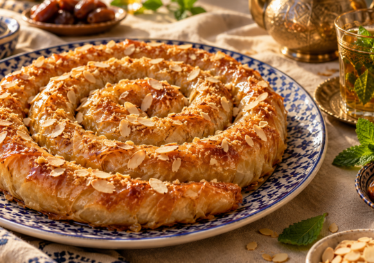 M&rsquo;hancha aux amandes : la vraie recette du serpentin marocain