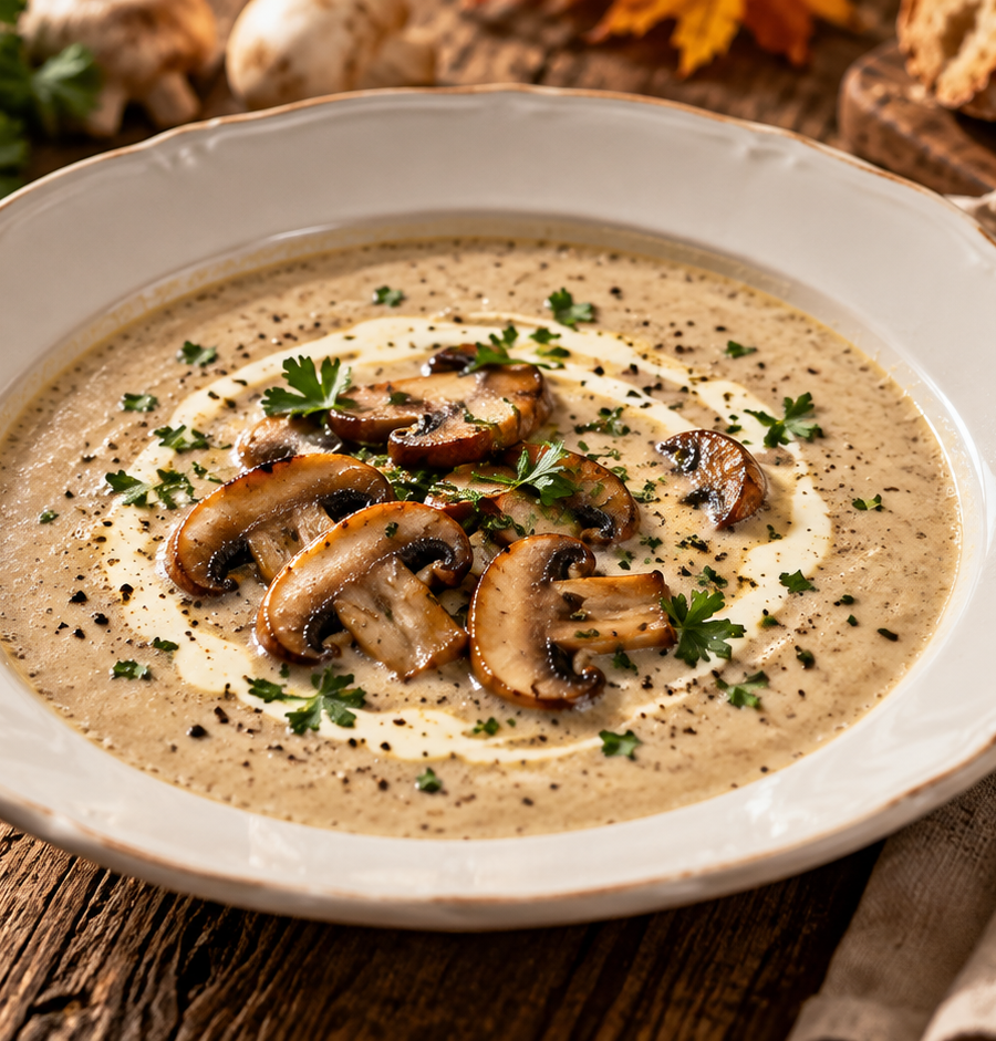 Velouté de champignons crémeux : la recette d&rsquo;automne traditionnelle